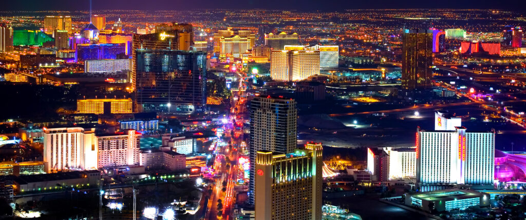 Las Vegas from above at night August 21 2007