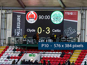 CUMBERNAULD, SCOTLAND - FEBRUARY 9: The full time scoreboard during a William Hill Scottish Cup fifth round match between Clyde and Celtic at Broadwood Stadium, on February 9, 2020, in Cumbernauld, Scotland. (Photo by Craig Williamson / SNS Group via Getty Images)